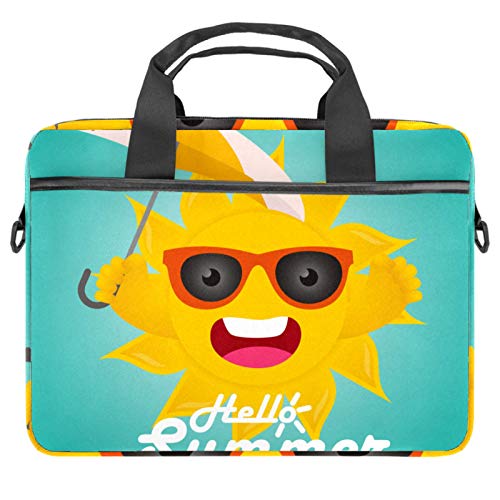 Bolso bandolera para portátil de 13.3 pulgadas y funda maletín de 14" con diseño Funny Sun