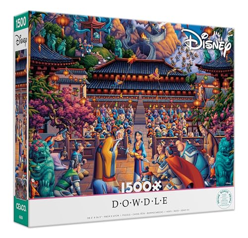 Ceaco - Disney - Dowdle - Mulan The Face in The Mirror - 1500 Piece Puzzle for Adults - Challenging and Perfect for Game Nights - Finished Puzzle Size 38.5 x 26.5