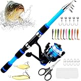 Kinder Angelrute,Angelset Für Kinder Mit Rolle Und Rute - Angelkomplettset Für Kleinkinder Mädchen Seen Pool Wasserspiel