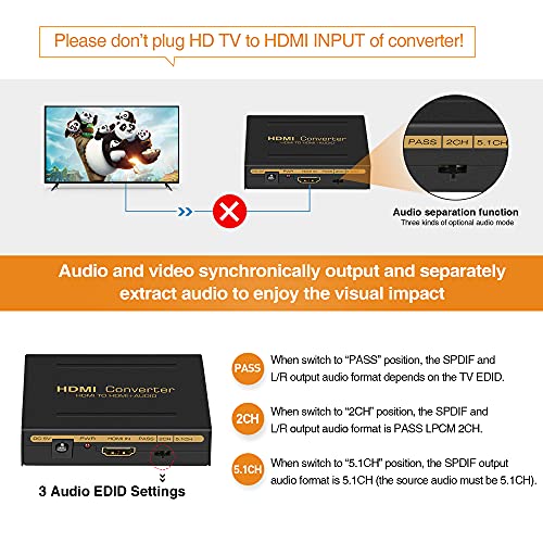 Avedio Links 4K@60Hz Hdmi Audio Extractor Converter thumb #2