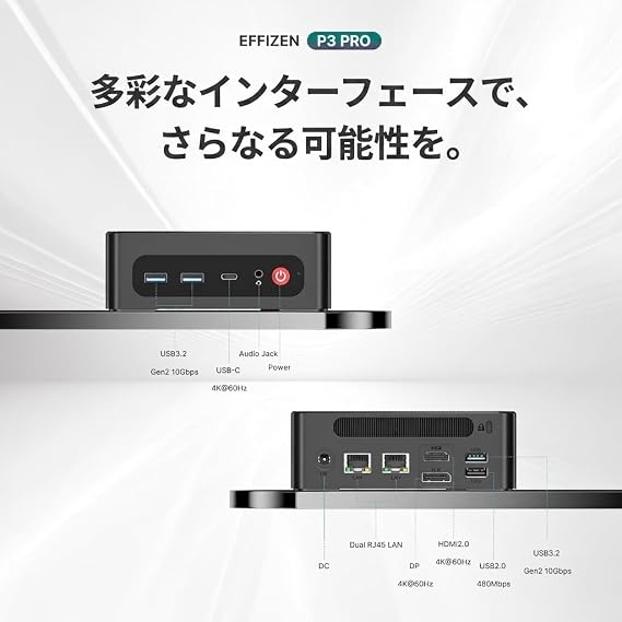 BOSGAME M3 Mini PC 2024 Intel Newest Ultra 7 155H 64G DDR5 5600Mhz RAM 2TB M.2 NVMe PCIe 4.0 SSD Windows 11 Pro with Mini AI PC Thunderbolt 4 | USB 3.2 | DP & HDMI | Dual 2.5G LAN | Wi-Fi 6