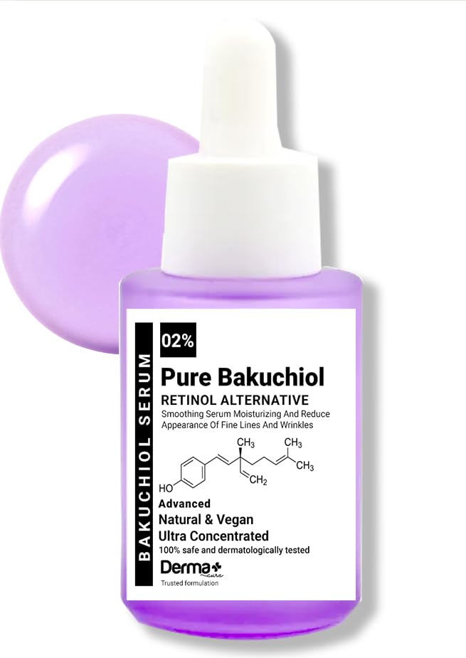 2% Bakuchiol Peptide Serum | Anti Aging Reduce Fine Line Anti Wrinkle | Smoothing | Purely Natural & Vegan | Hyaluronic Acid + Niacinamide + Collagen Booster |30Ml