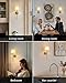 KDG Cordless Wall Sconces Set of 2, Small Wireless 5200mAh Rechargeable Battery Fabric LED Wall Lamps, Portables Lightings for Wall Painting, Living Room, Bedroom, Hallway, Gifts, Night Light (Gold)