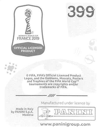 Miniatura 2 de 2019 Panini FIFA Women's World Cup France Album Stickers (Individual Sticker Only) Soccer #399 Lieke Martens Netherlands 2 Inch by 2 1/2 Inch