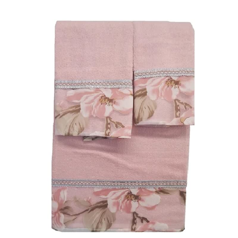 Daniel's Bath & Beyond Melrose Pink 3Pc Towel Set