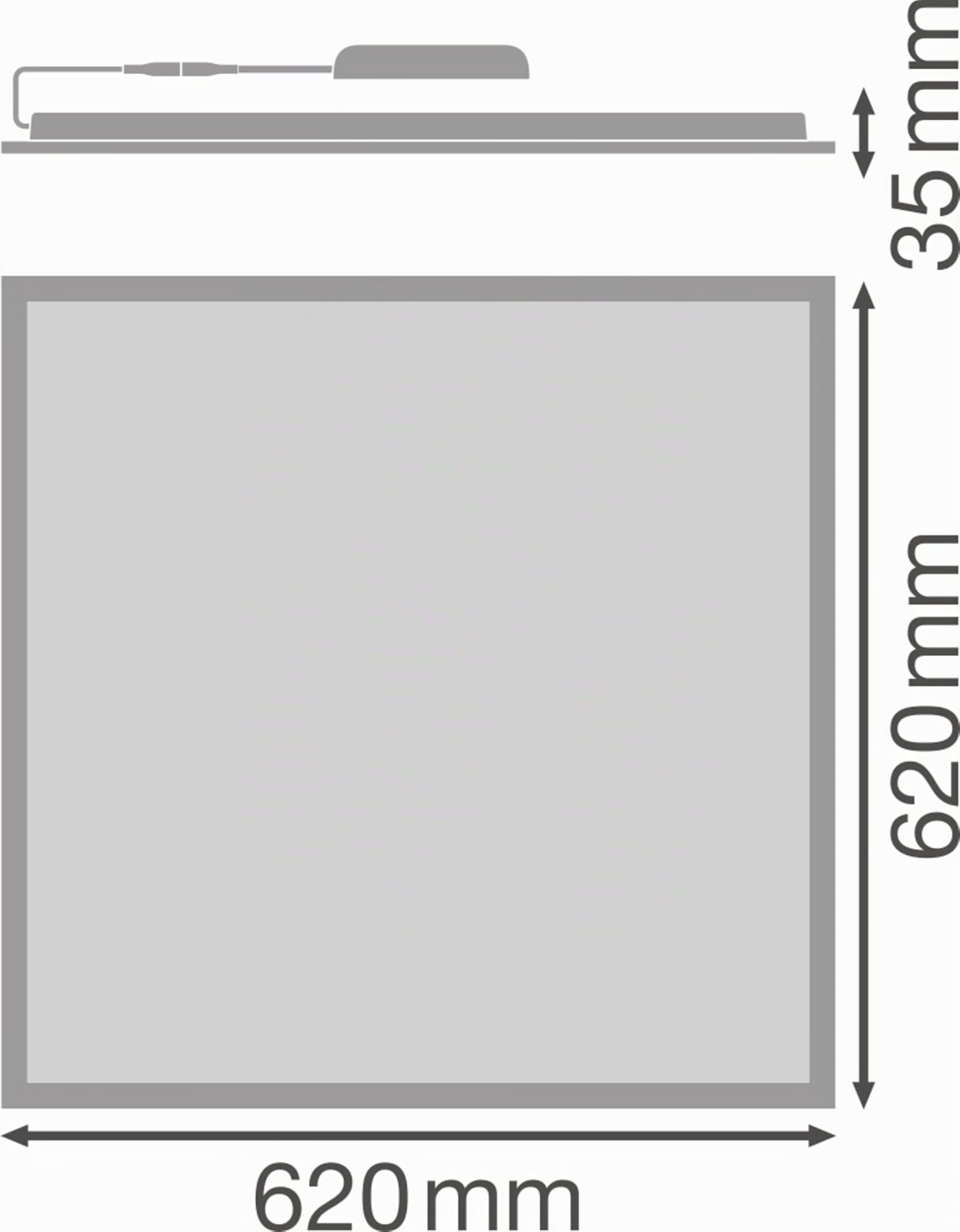 LEDVANCE Quadratische Einlege-Leuchten mit starker Entblendung, für 625 x 625 mm Deckensysteme PL COMP 625 V 33W 840 U19