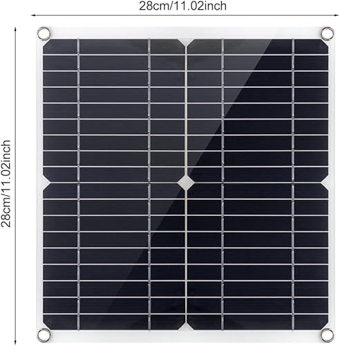 Miniatura 6 de Kit de panel solar de 200 W, 12 V, salidas USB duales de 5 V, combo de controlador de panel solar, con controlador de carga solar de 100 A para