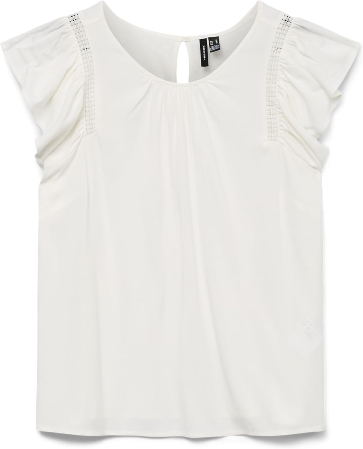 VERO MODA Vmbella SS Lace Top Wvn Ga Noos Vmbella SS Lace Top Wvn Ga Noos Donna (Pacco da 1)