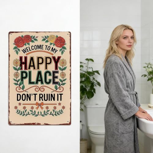 Cartel decorativo de pared estilo placa metálica para garaje o jardín 4