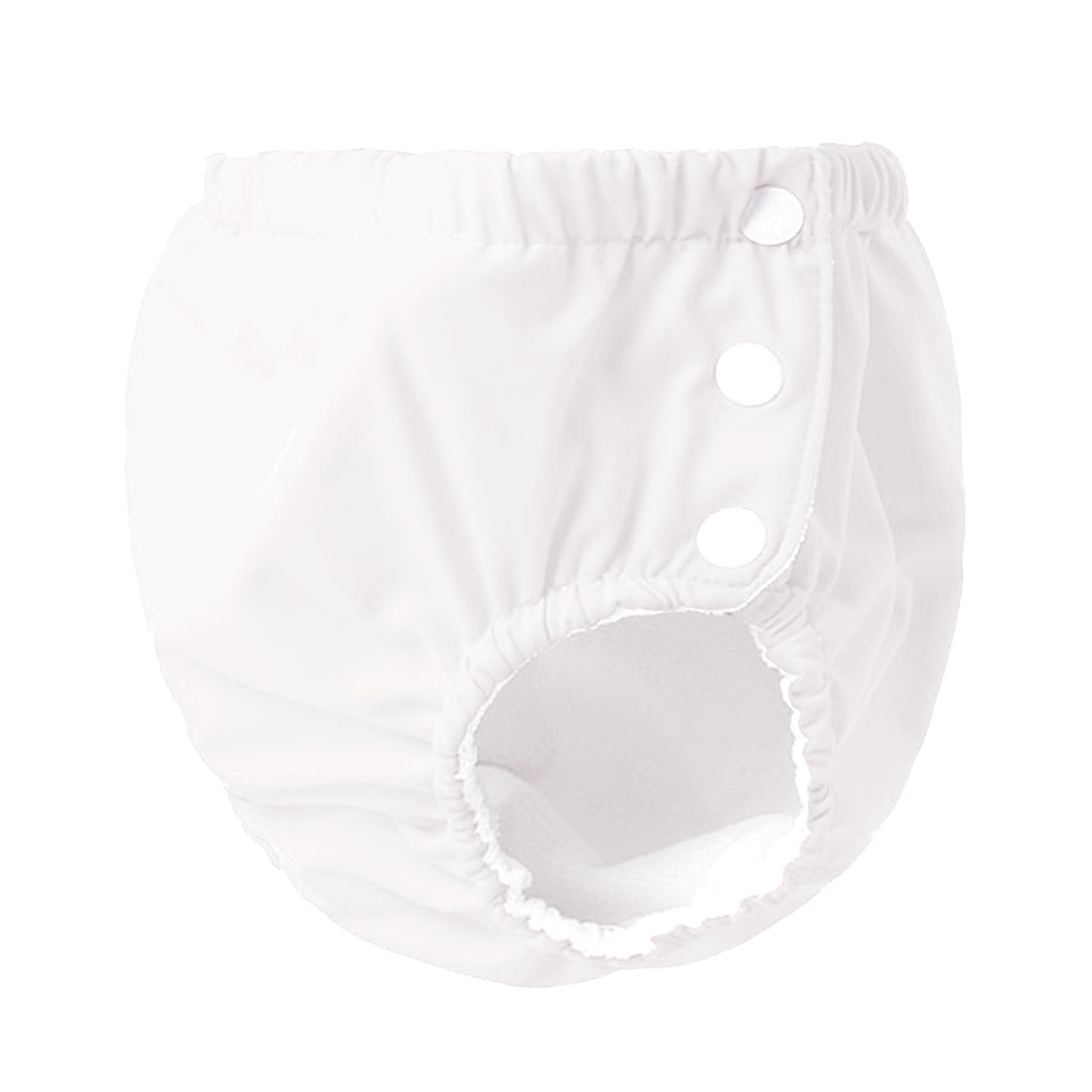 Maillot de bain pour garçon - Couche de bain pour bébé - Couches en tissu - Pour garçon - Réutilisable - Blanc - 12-18 mois