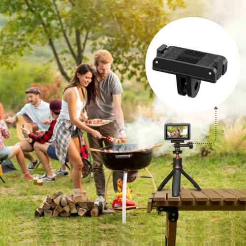 Image of Yantralay Magnetic Quick Release Base Mount for D JI Os mo Action 6 & Os mo Nano | Dual-Lock Snap Base Adapter for Tripod | Os mo Action 6 Accessories