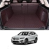 Funda De Maletero De Coche Protector Maletero para BMW X1 F48 2019 2020 2021, Alfombrilla Protectora para Maletero Cuero, Cubre Maletero Accesorios Coche, Vino Rojo