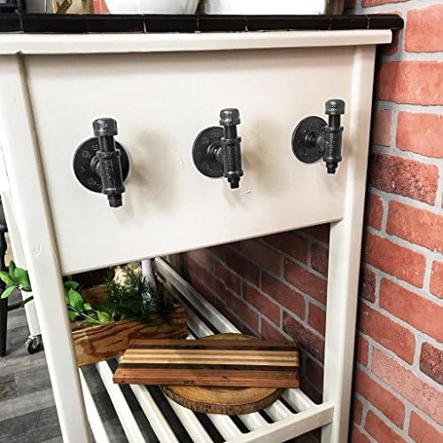 BTSKY 2PCS Vintage Industrial Iron Pipe Coat Hat Hook - Wall Mounted Retro Pipe Hook Hanger Holder Hanging Storage Rack for Robe, Towel, Bag, umbrella, Antique Home Decoration Decor (Type 1)