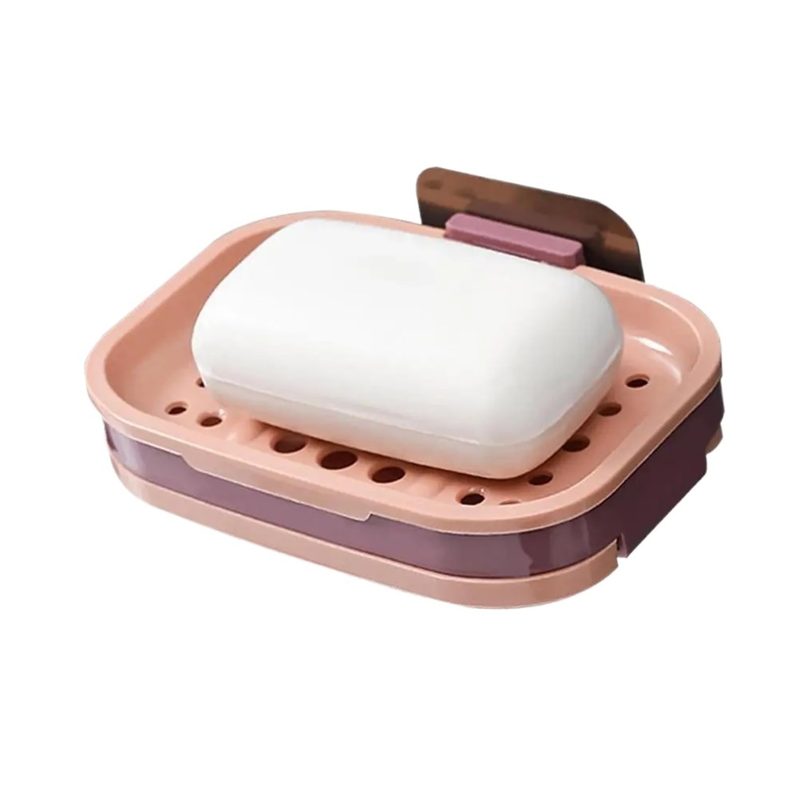 Mkyyioed Pink Soap Dish 2Pc Suction Cup Shower Soap Dish