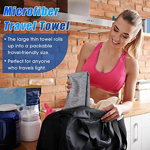 Microfiber Quick Dry Gym Towel 30 X 15.7 Inch Workout Towels Microfiber Gym Towel For Sweat Fitness Beach Camping Yoga Travel Sports Towels (10 Pcs) #TOP5