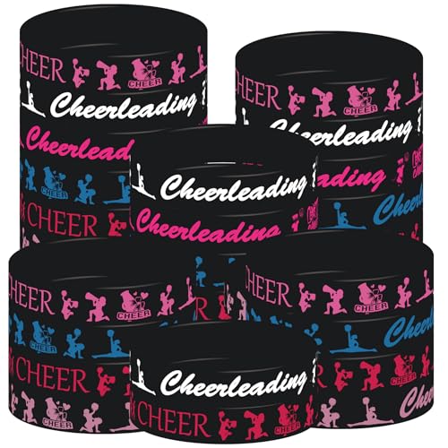 Bracelets silicone pom-pom girl en caoutchouc élastique et résistant pour décors de fête, lot 48