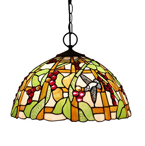 Plafond suspendu vitrail cuisine luminaire pastoral couloir suspension 3 lumières 16 pouces