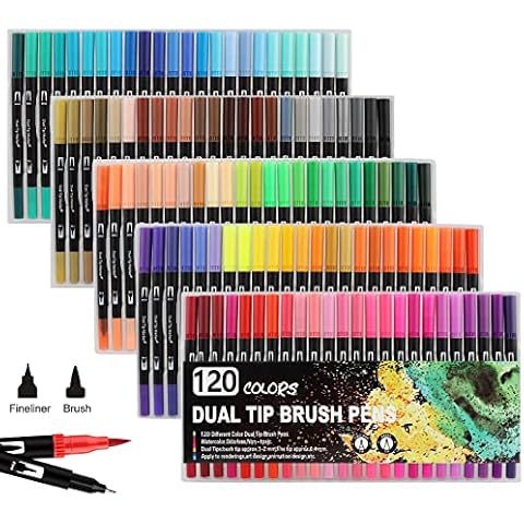 Funnasting 120 Colours Dual Tip Brush Pens Cover
