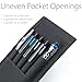 Pen Holder, Pencil Holder, Pen Sleeve Case for Hard Cover Journals, Notebooks, Books, Binders, Hold Multi Pens Pencils Rulers Durable Fabrics, Detachable, Elastic Band. Black.
