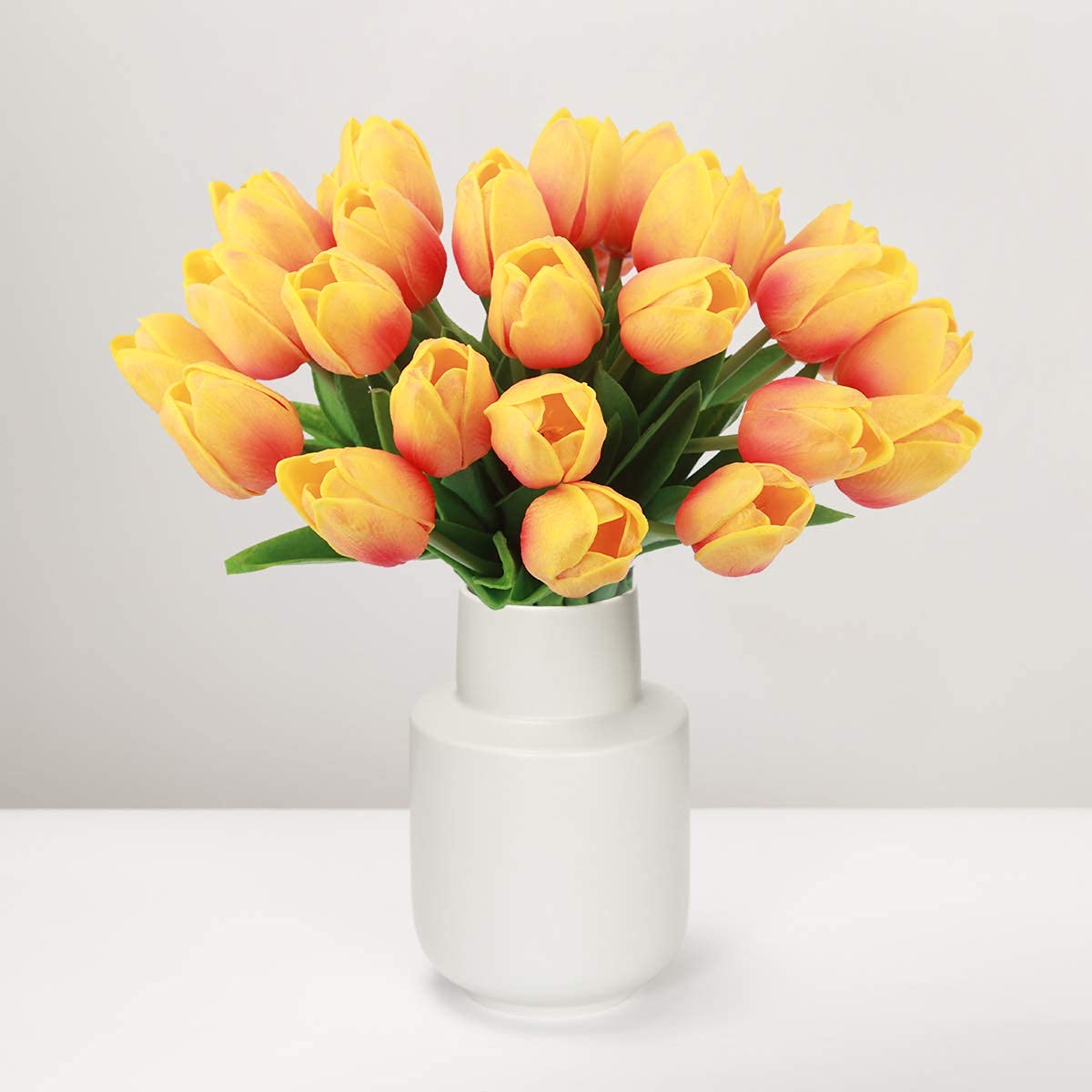 Sztuczne Tulipany Fałszywy Tulipan Holland Prawdziwy Dotykowy Bukiet Kwiaty Lateksowe Tulipany na Ślub Home Hotel Party Garden Decor, Multicolor 10 SZTUK (Zielony)