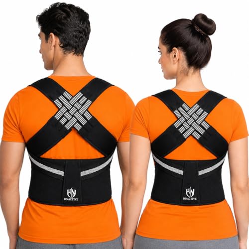 Image of Posture Corrector Belt For Men And Women Breathable Neoprene Back Support Belt Adjustable Back Straight Belt Shoulder And Clavicle Support For Daily Posture Correction (Xcross)