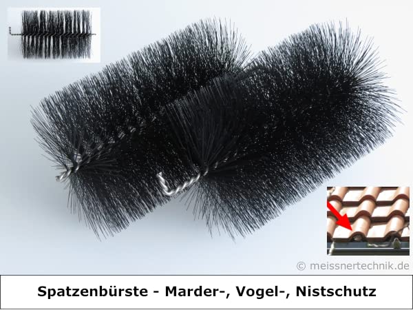 MEISSNER 50x Spatzenbürsten Ø 9cm Marderschutz, Nistschutz, Vogelabwehr, Spatzenabwehr
