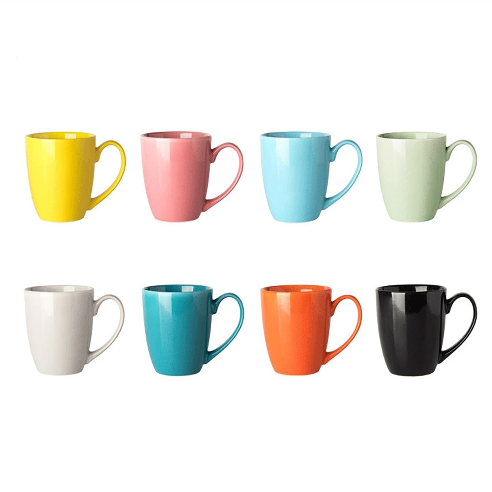 Tazze da caffè, tazze da tè, tazze da latte, semplici tazze in ceramica a tinta unita, tazze da caffè, tazze da colazione, tazze da tè, tazze per bevande calde, studenti, regali per impiegati o u