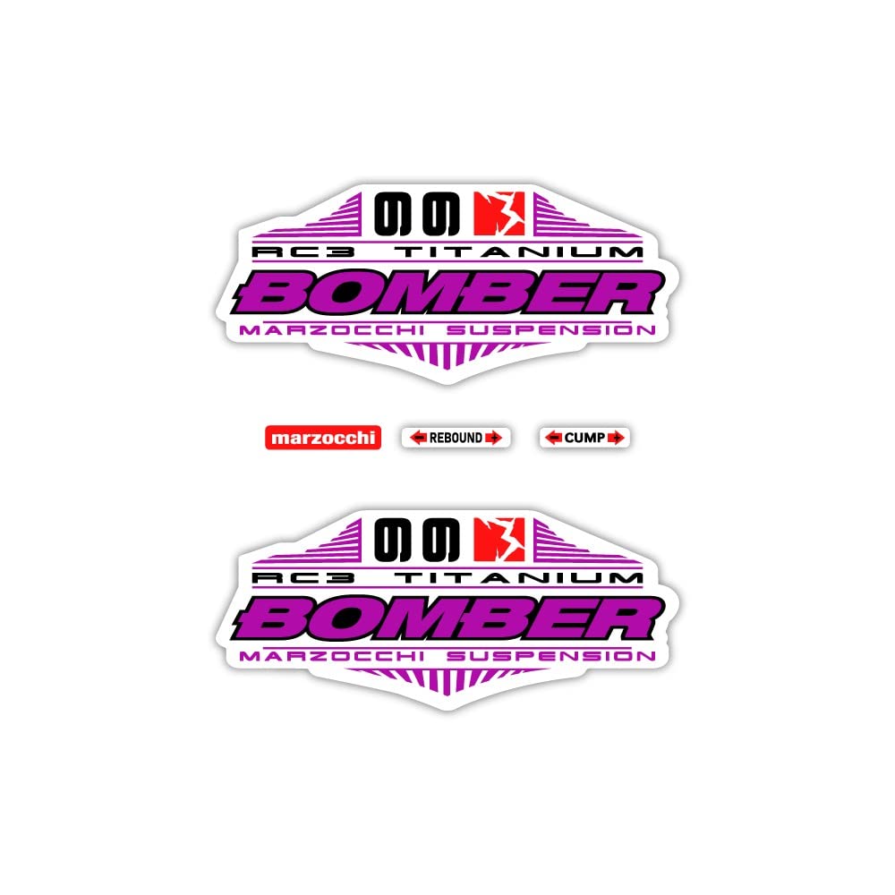 Stickers Marzocchi Bomber – Décalcomanies Vinyle Multicolores Pour Vélo