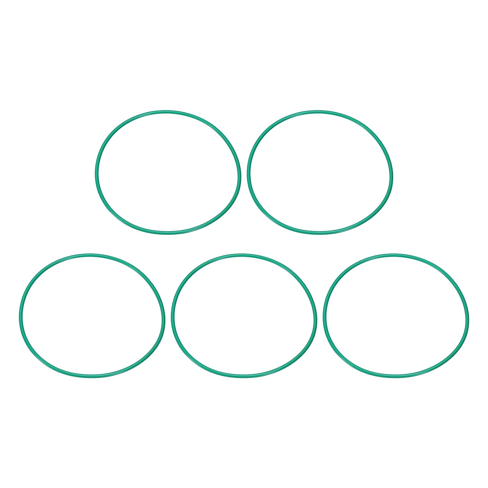 sourcing map 5 Pcs Fluorine Rubber O-Rings 95mm OD 90.2mm ID 2.4mm Width Round Sealing O Ring Seal Gasket for Industrial Engines Plumbing Faucet Hose Automotive