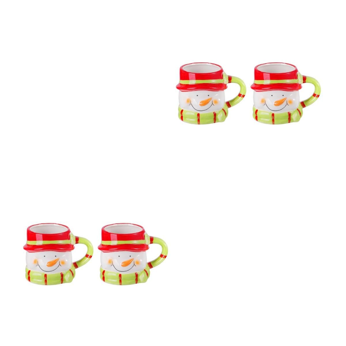 Amosfun 2 Juegos Taza De Porcelana Decoración De Interiores Tapas De Vasos De Viaje Verter Hombres Neto Tazas Navideñas Christmas Mug Taza De Café Taza De Cerámica De Navidad 2 Piezas * 2