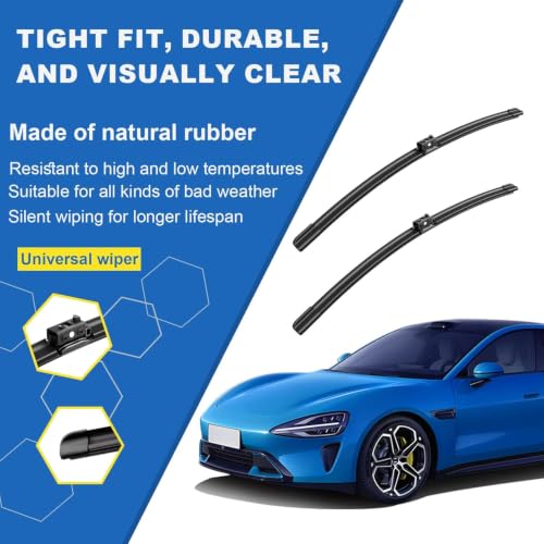 Essuie-glaces BMW 5 Series F10 sans traces : kit de 3 balais avant contre la pluie
