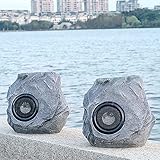 Rock Solar Bluetooth Speakers Outdoor, Wireless Waterproof Speaker for Pool Garden Backyard Patio...