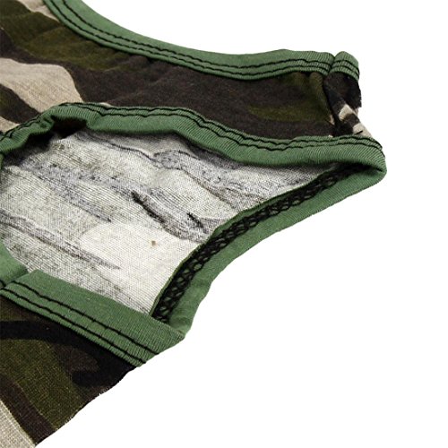 Outtop Dog Army Camouflage T-Shirt - Cotton Elastic Ventilated Puppy Pet Clothes (M) #TOP2