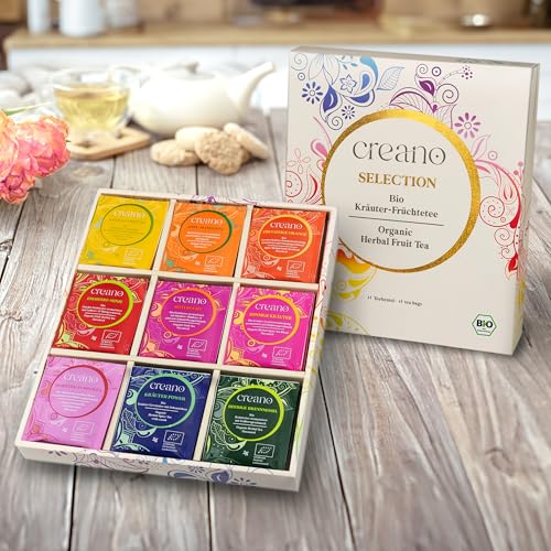 Image of Creano Organic Herbal & Fruit Tea Gift Set - 45 Organic Tea Bags in 9 Dreamy Varieties - 90 g*