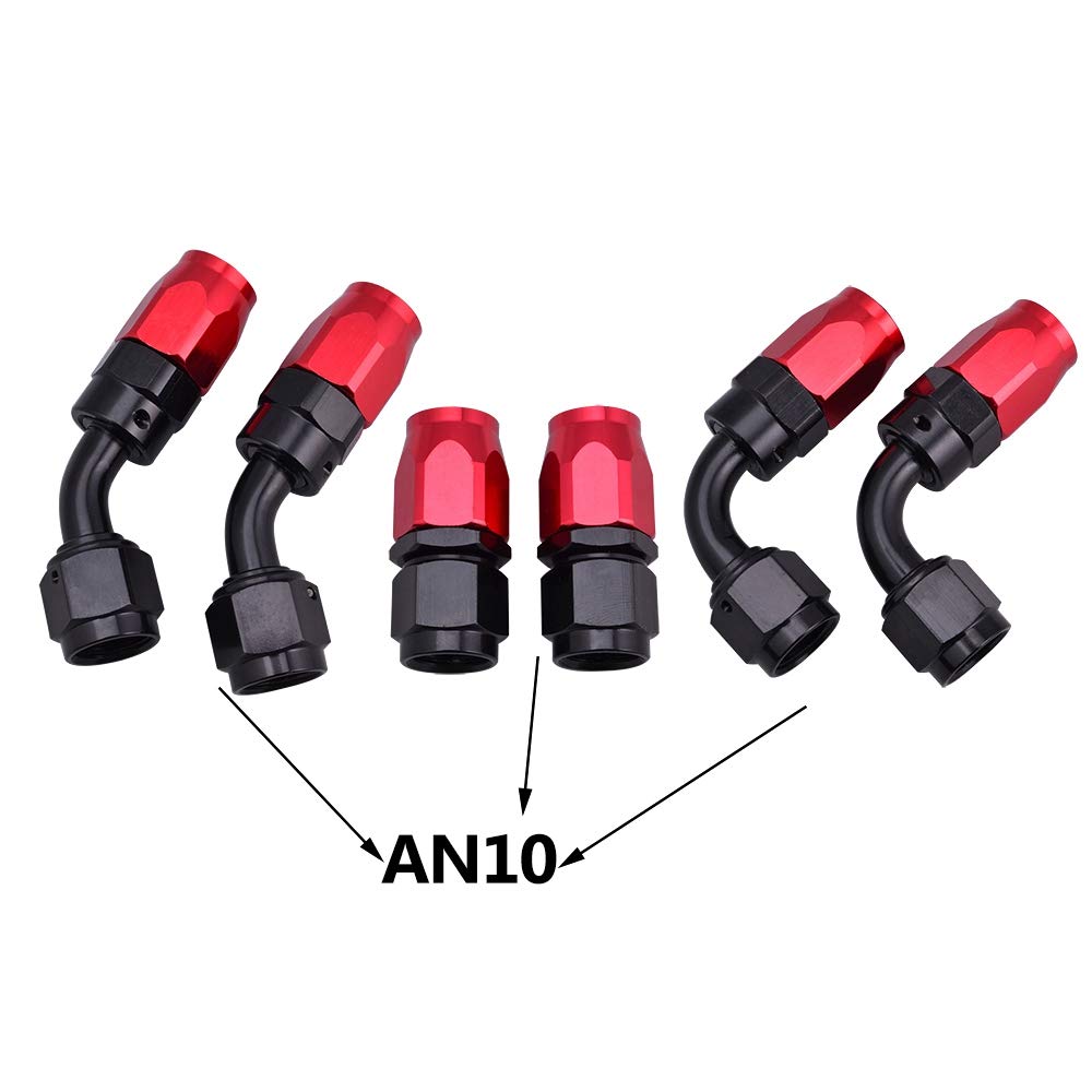 3 Meter AN10 10AN Nylon & Rvs Gevlochten Slang AN10 Slang Eindfittingen Adapter Kit Olie/Brandstof/Waterslang Lijn