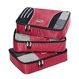 eBags Medium Packing Cubes - 3pc Set (Raspberry)
