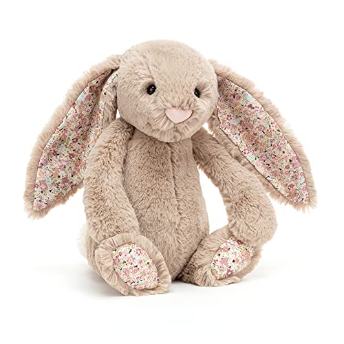 Image of Jellycat Blossom Bea Beige Bunny Stuffed Animal, Medium 12 inches | Rabbit and Bunny Plush Toy | Classic Children's Gift