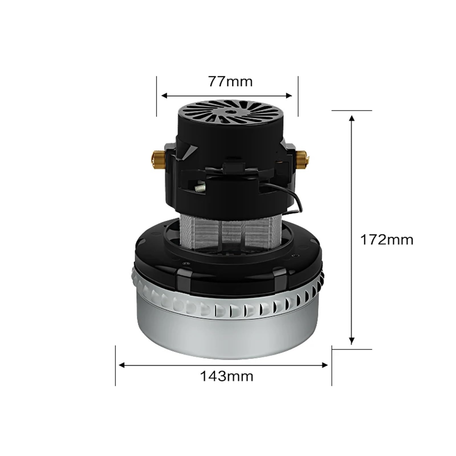 Beegie Motore for aspirapolvere Industriale 220 V 1500 W 143 mm. Compatibile con AMETEK 119656-00 FF10. Compatibile con Philips Midea Rowenta. Motori for Macchine aspiranti