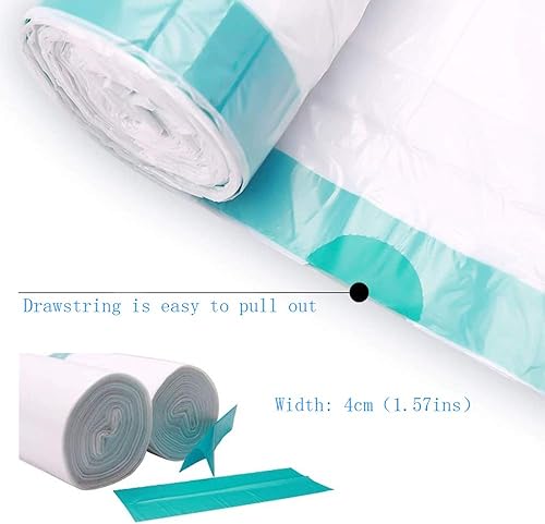 Miniatura 5 de WanJiaXinHui Bolsas de basura medianas con cordón de 8 galones, bolsas de basura fuertes para cocina, baño, dormitorio, automóvil, papelera de