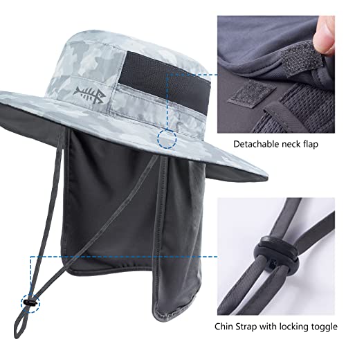 Image of BASSDASH UPF 50+ Sun Fishing Hat Water Resistant with Detachable Neck Flap