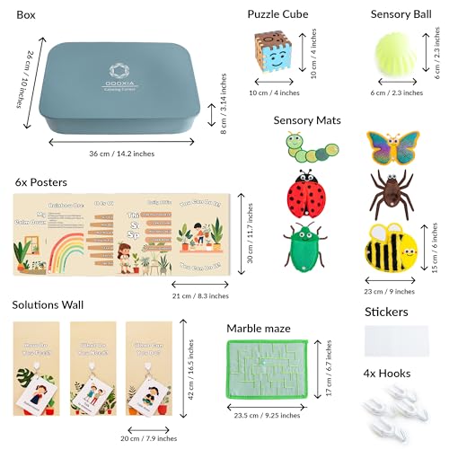 ODOXIA Calm Down Corner | Classroom and Special Education | Plants Themed Sensory Calming Corner Kit with Sensory Mats, Posters, Solutions Wall, Sensory Toys, Fidget Tools for Kids - Image 5