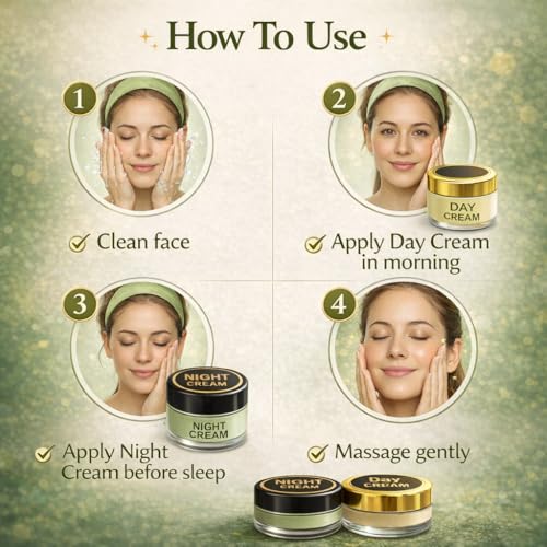Image of SHRIDA Avocado Day & Night Face Cream - Moisturizing Cream for Soft, Smooth & Healthy Looking Skin | Helps Improve Skin Hydration & Fresh Look | Daily Use Face Cream for Men & Women | 20GM EACH