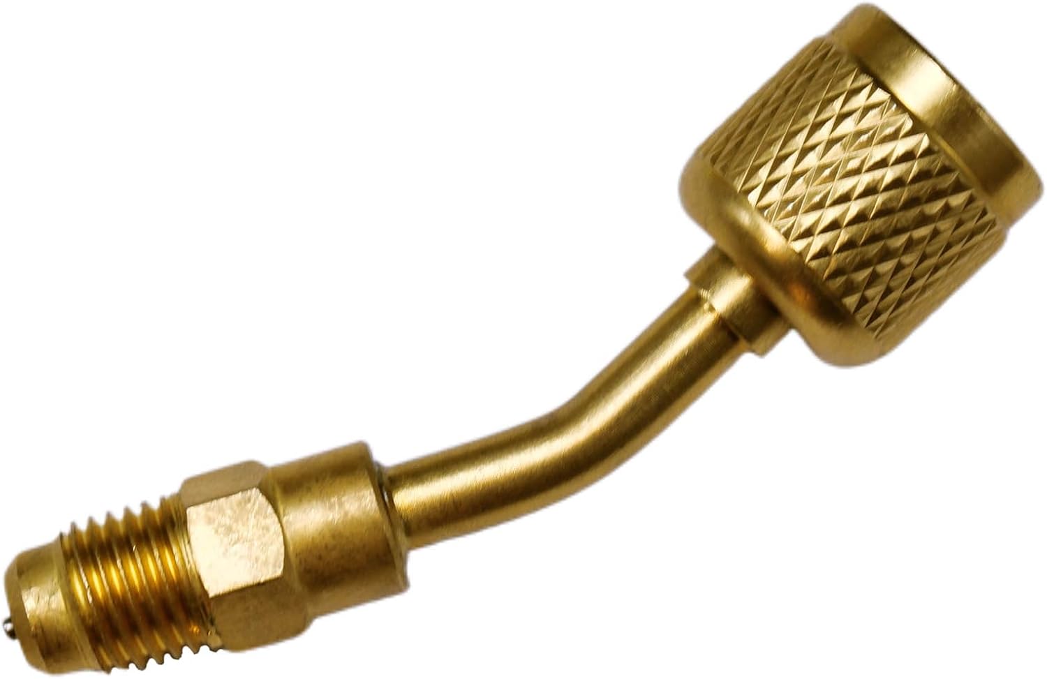 R32 R454B A2L Brass Refrigerant Combination Adapter Kit, Straight 45° 85° Fittings, 1/4" LH Reverse Thread Female to Male with Non-slip Handle, Quick Connect for Mini Split and Refrigerant Tanks