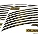 Longivia Felgenaufkleber Motorrad Fahrrad Auto Gold Gelb