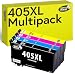 Produktbild Happy Printer XL Tintenpatronen kompatibel mit Epson 405 405XL passend für Workforce EC-C7000 WF-3800 WF-3820 WF-3825 WF-3830 WF-4800 WF-4820 WF-4825 WF-4830 WF-7800 WF-7835 (4 Druckerpatronen)