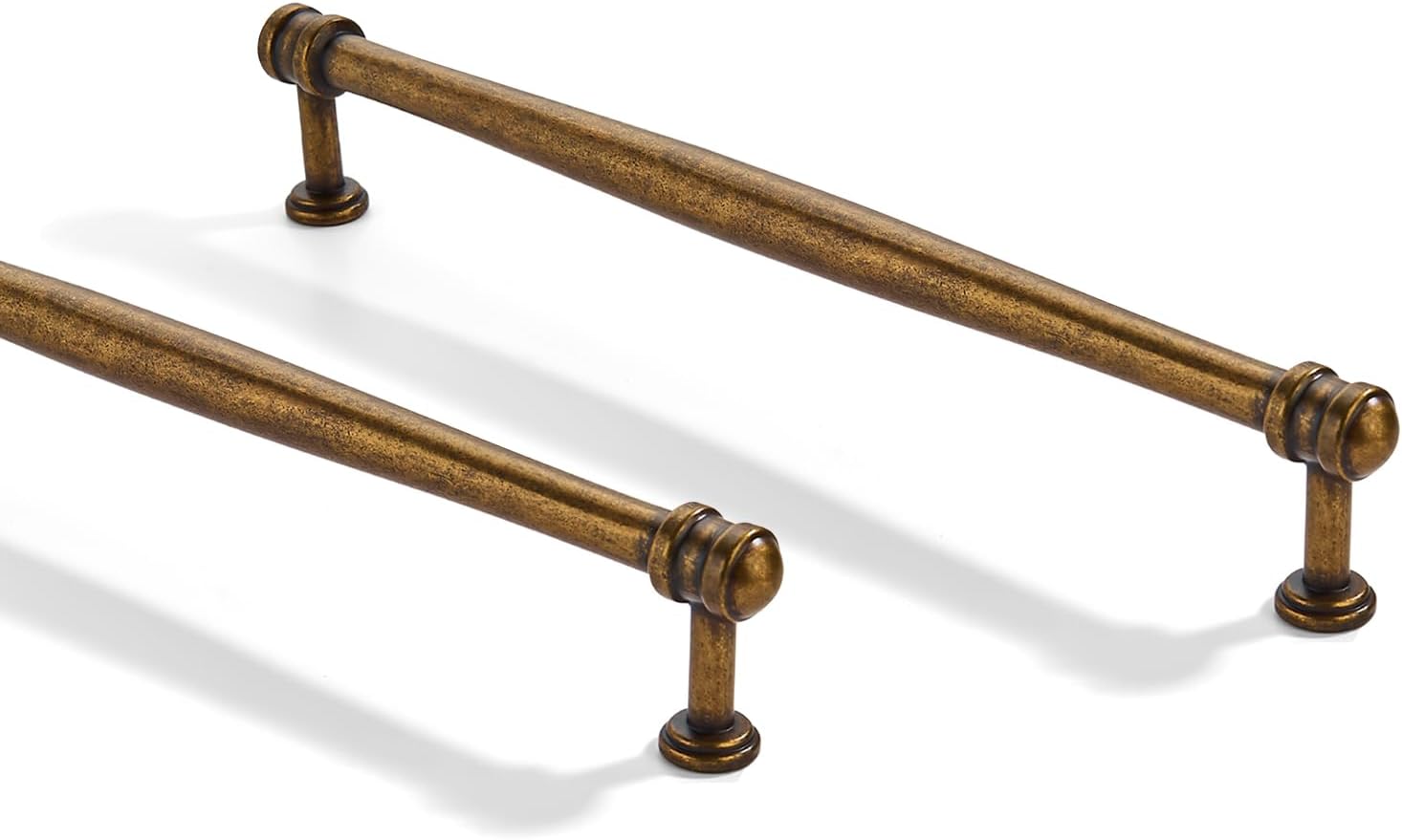 10 Pack 5 inch(128mm) Center to Center Champagne Bronze Cabinet Pulls Solid Cabinet Hardware Heavy-Duty Drawer Pulls Kitchen Handles for Cabinets Cupboard Handles