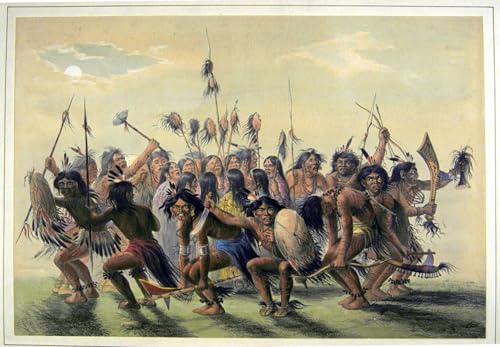 Affiche art décoratif danse tribale George Catlin 60x90 cm
