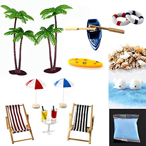 Beach Zen Garden Decor, Mini Desktop Sandbox Accessories, 16 Pcs Miniature Ornament Kits For Diy Garden And Plant Decoration #TOP4