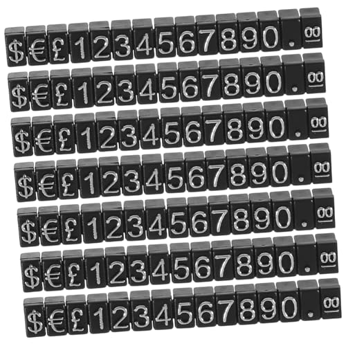 VILLCASE 10 Sets Jewelry Tag Cube Blocks Display Tags Pricing Tags Tags Letter Cube Jewelry Pricing Cubes with Base Block Cube Tags Plastic