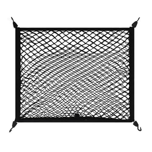 Filet de rangement élastique 80x60 cm double couche pour coffre de voiture